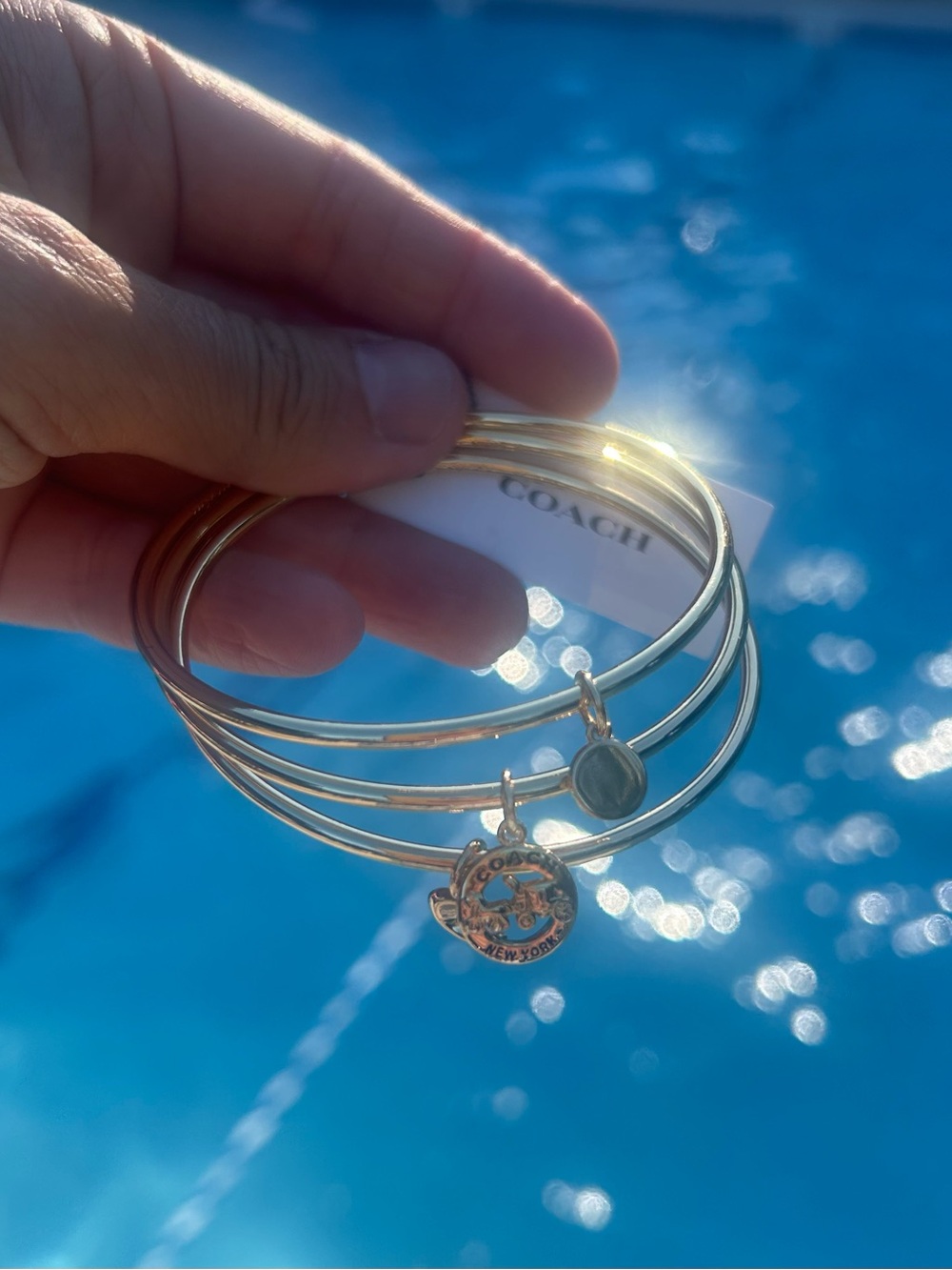 Coach Gold finish set of 3 bracelets - Picture 2 of 11